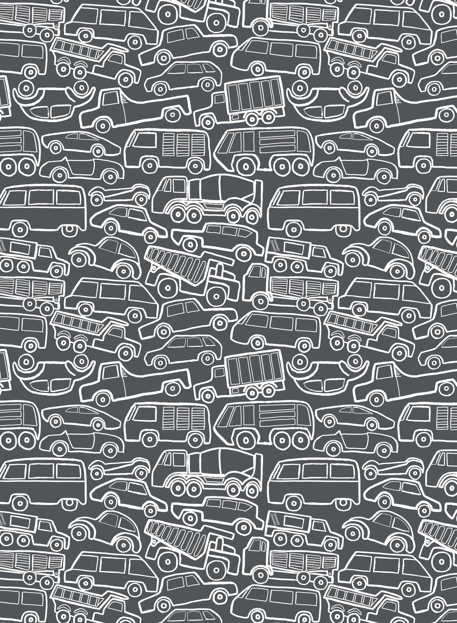 Traffic Jam is a Minimalist wallpaper by Opposite Wall of a cars & trucks pack together.