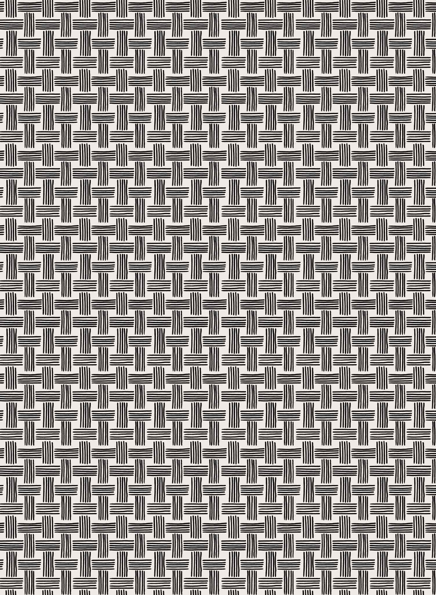 Basket Case is a minimalist wallpaper by Opposite Wall of a basket weave pattern.