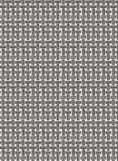 Basket Case is a minimalist wallpaper by Opposite Wall of a basket weave pattern.