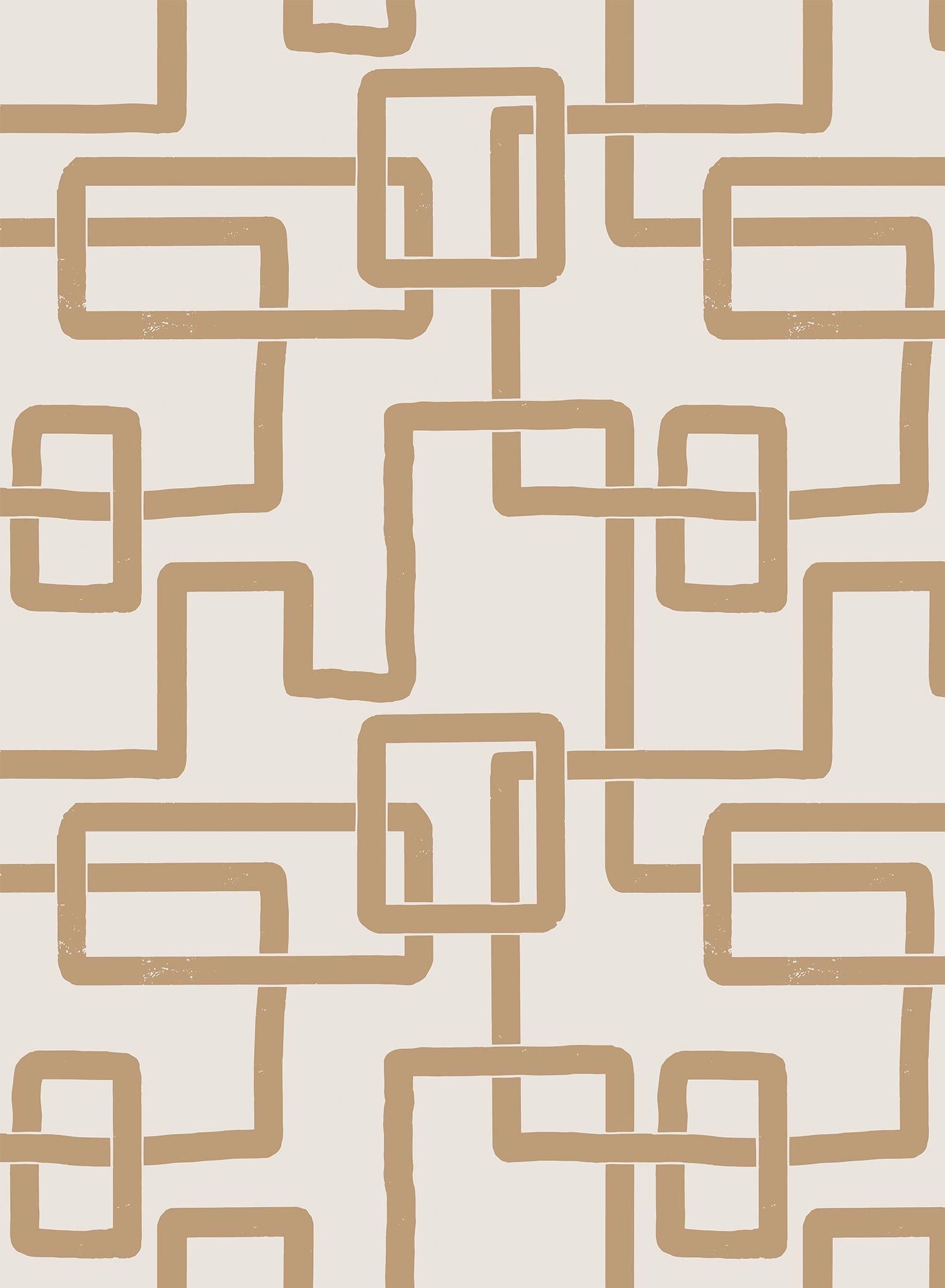 Imbroglio is a minimalist wallpaper by Opposite Wall of lines forming a path to resemble a maze.