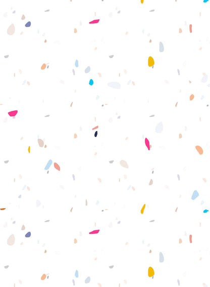 Confetti is a minimalist wallpaper by Opposite Wall of colourful confetti floating around.