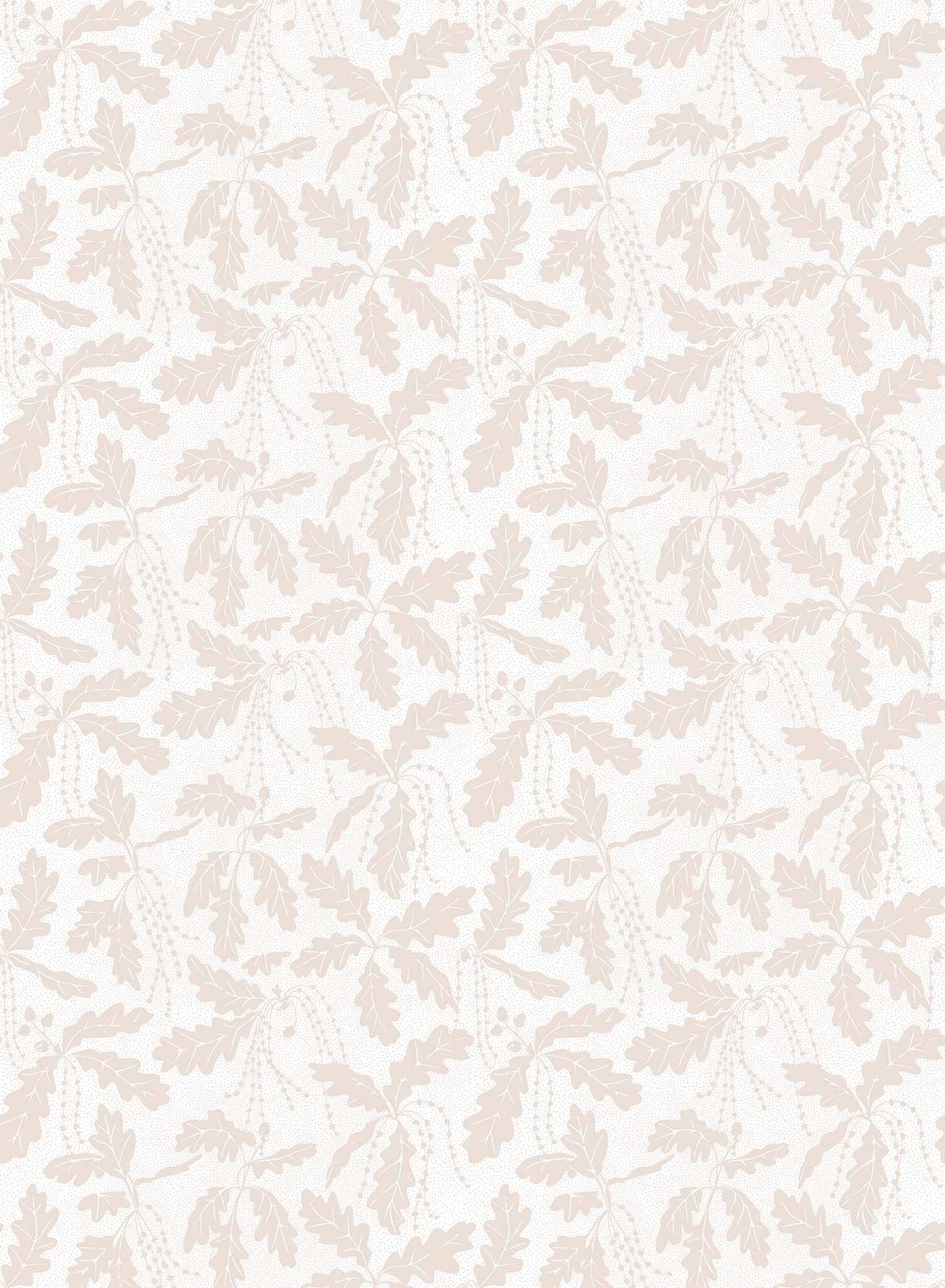 Oak Catkin is a minimalist wallpaper by Opposite Wall of leaves and catkins of oak trees.