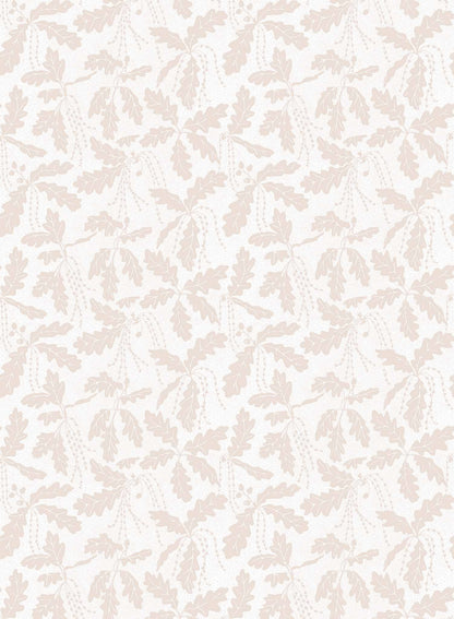 Oak Catkin is a minimalist wallpaper by Opposite Wall of leaves and catkins of oak trees.