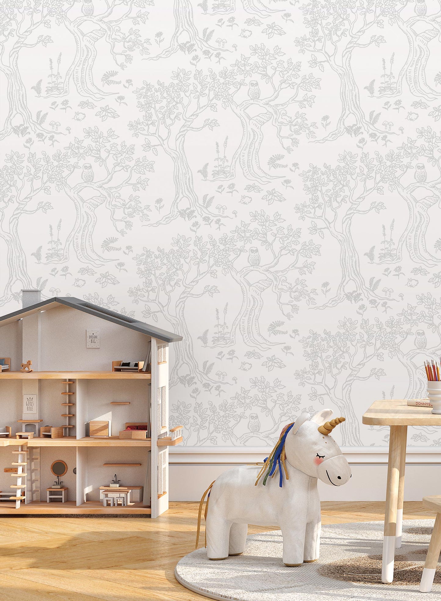 Enchanted is a minimalist wallpaper by Opposite Wall of a enchanted trees