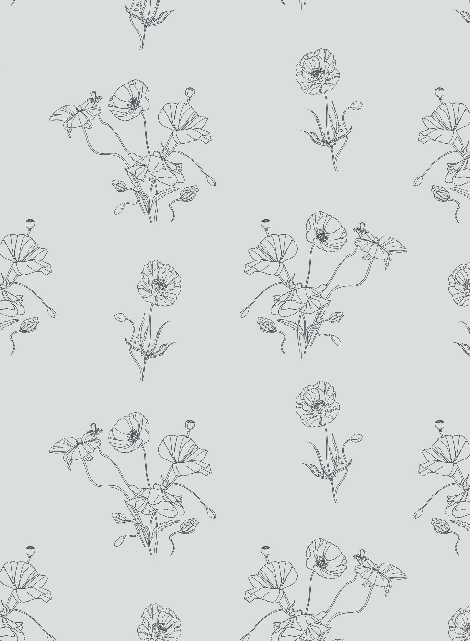 Springfield is a Minimalist wallpaper by Opposite Wall of poppies flowers.