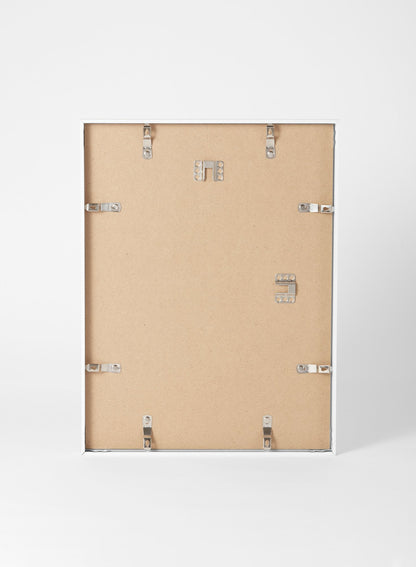 Scandinavian white oak frame by Opposite Wall - Back of the frame and metal fasteners - Size 12x16 inches