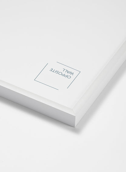 Scandinavian white aluminum metal frame duo by Opposite Wall - Front of the frame - Size 5x7 inches