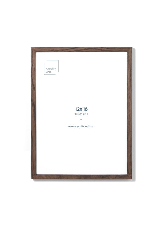 Scandinavian dark oak frame by Opposite Wall - Front of the frame - Size 12x16