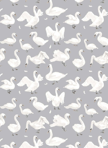 Mother Goose is a Minimalist wallpaper by Opposite Wall of gooses floating around.