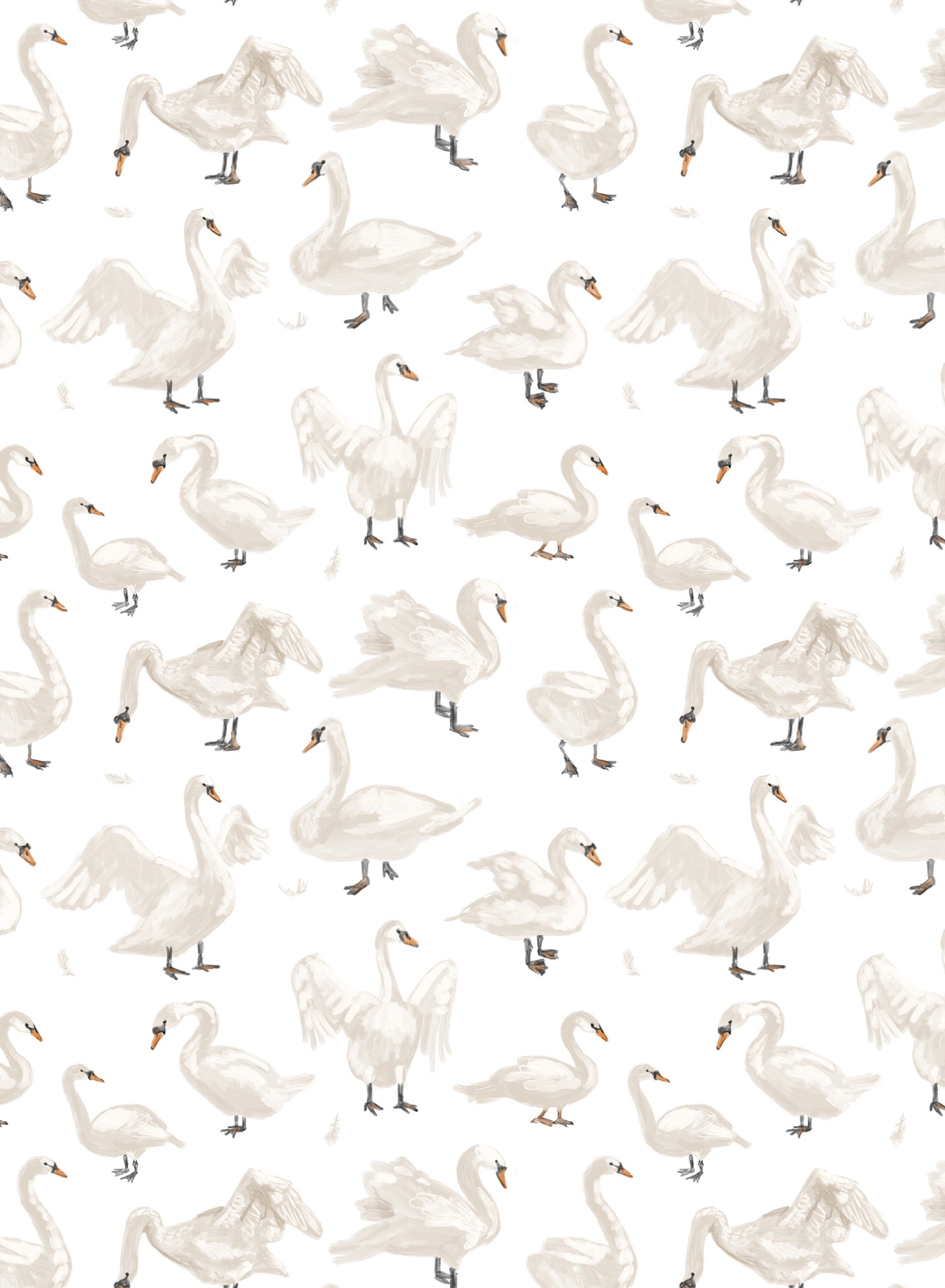 Mother Goose is a Minimalist wallpaper by Opposite Wall of gooses floating around.