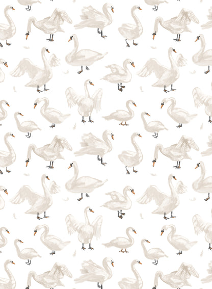 Mother Goose is a Minimalist wallpaper by Opposite Wall of gooses floating around.