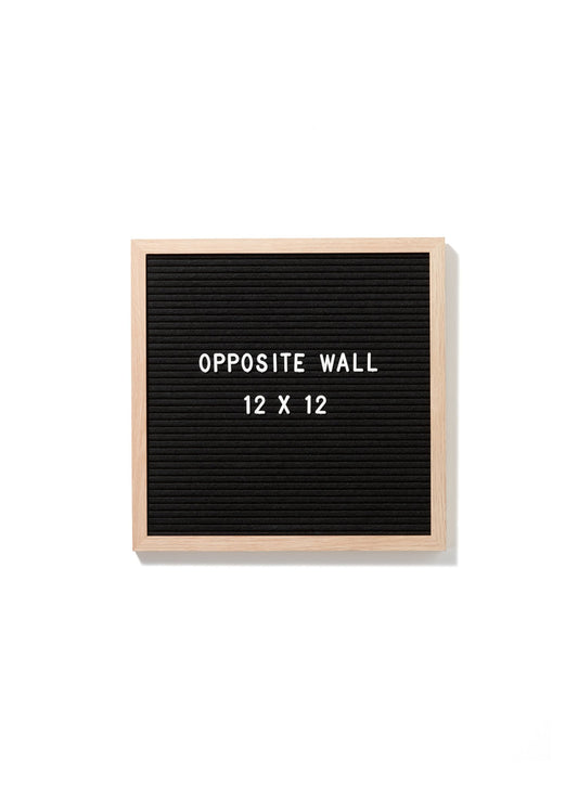 Solid Oak Letter Board, Black Felt | 12x12