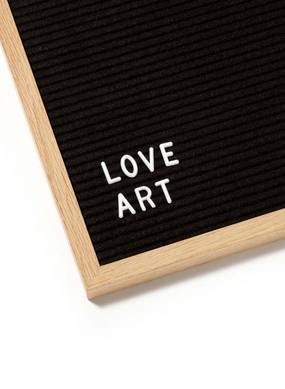 Solid Oak Letter Board, Black Felt | 12x16