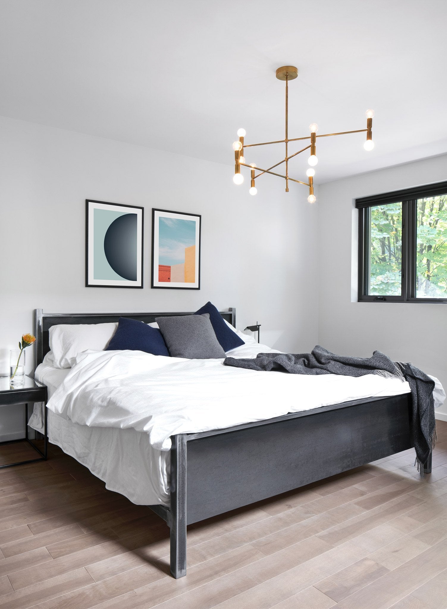 Half Moon modern minimalist abstract design poster by Opposite Wall - Bedroom - Duo