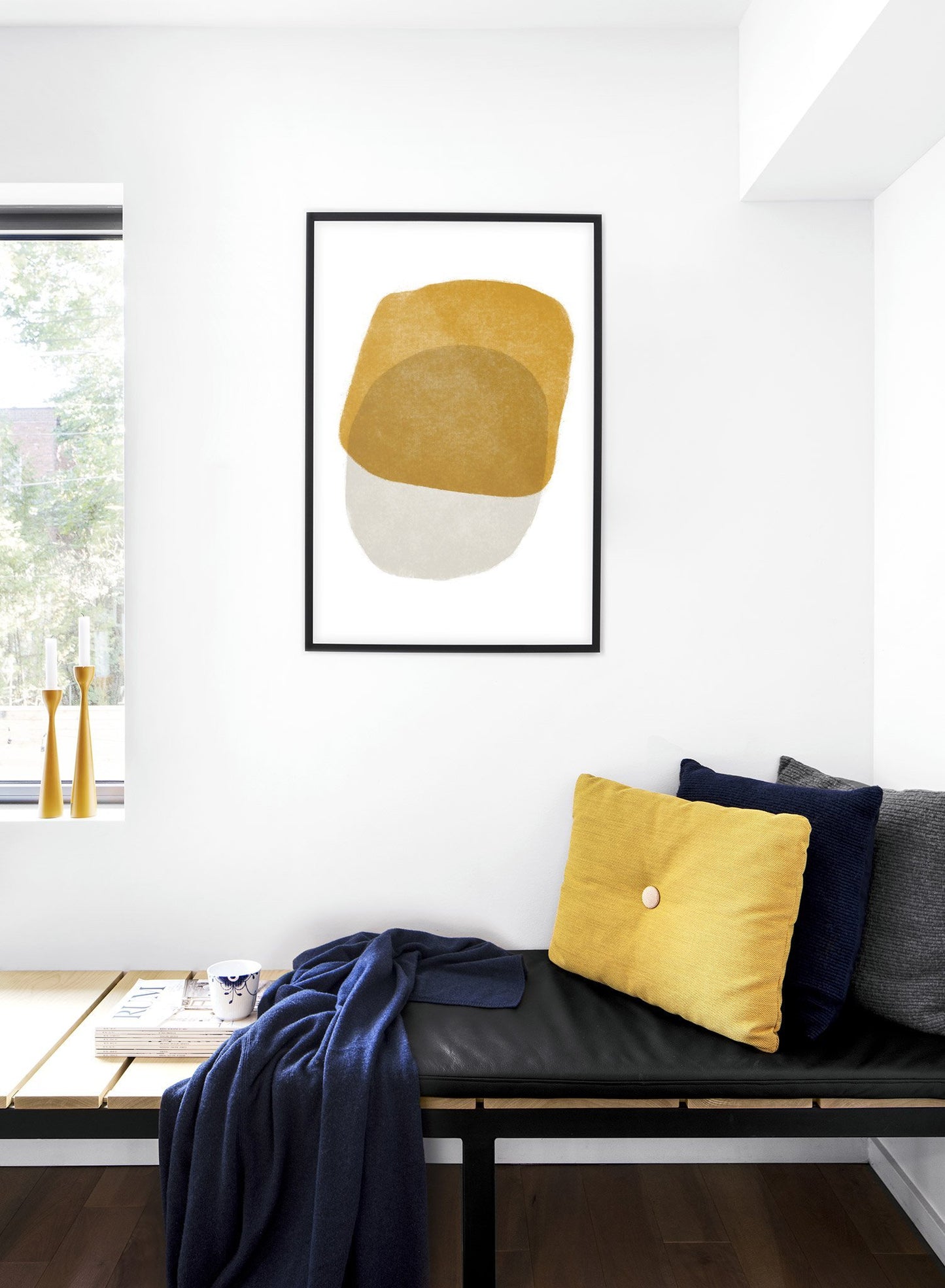 Modern minimalist poster by Opposite Wall with abstract design of Anxious by Toffie Affichiste - Gallery Wall Duo - Dining Room