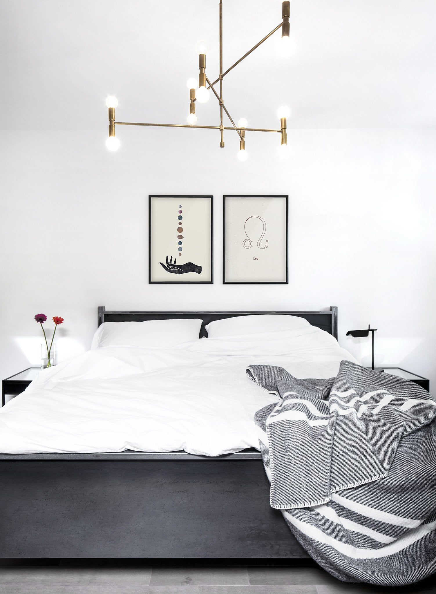 Celestial illustration poster by Opposite Wall with solar system - Lifestyle Duo - Bedroom