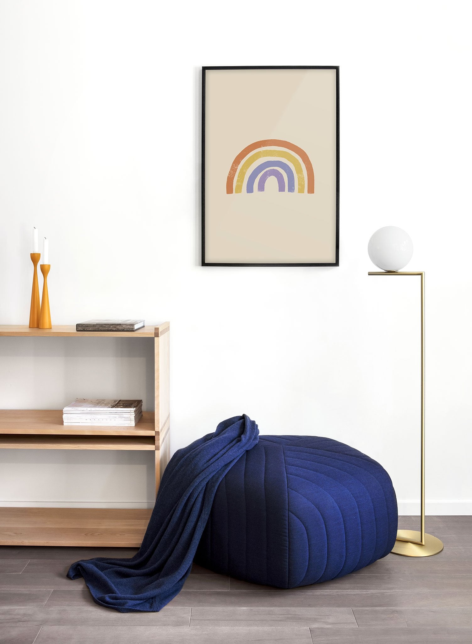 Modern minimalist poster by Opposite Wall with abstract design of Rainbow