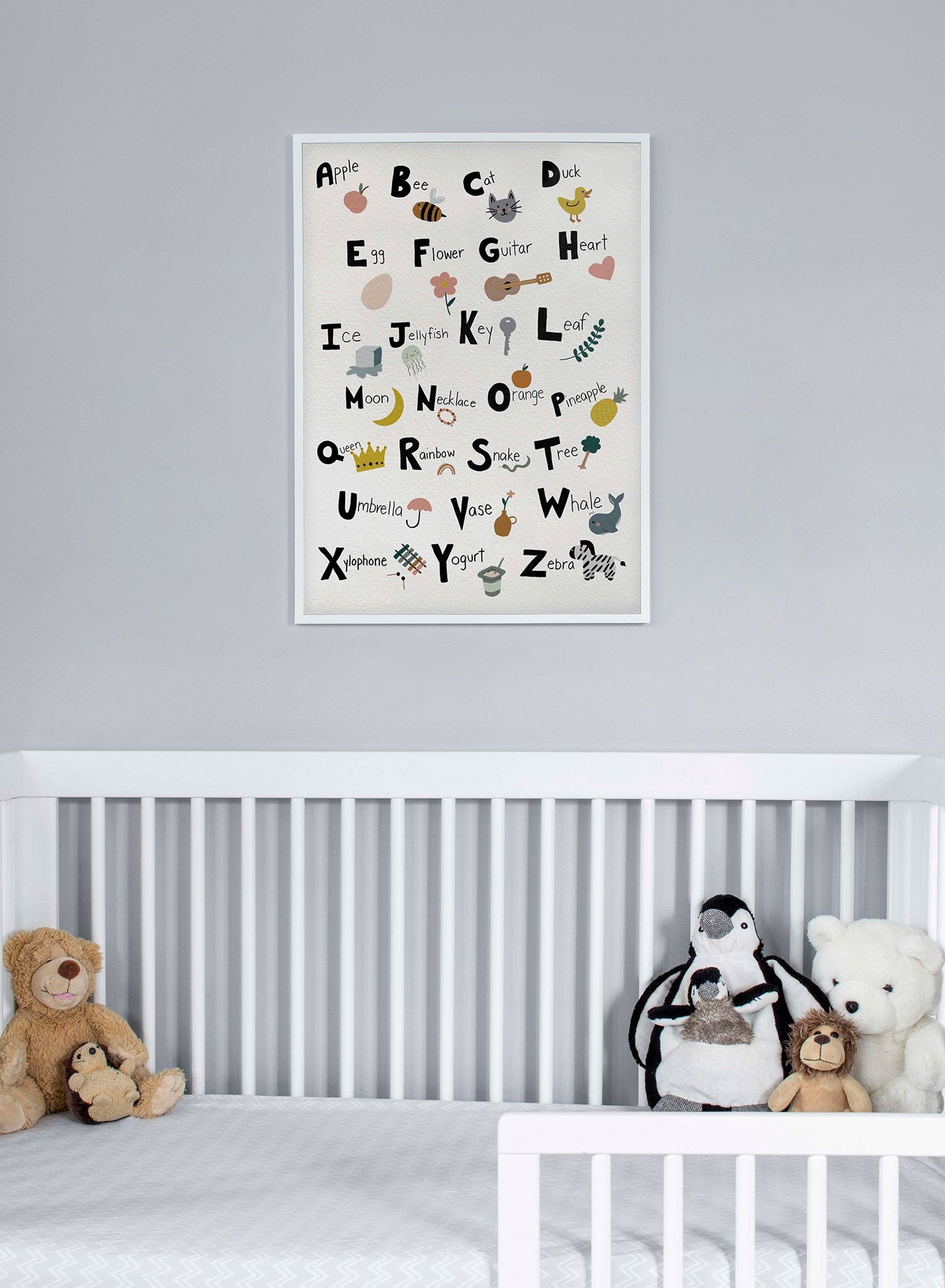 Kids nursery poster by Opposite Wall with Alphabet illustrations