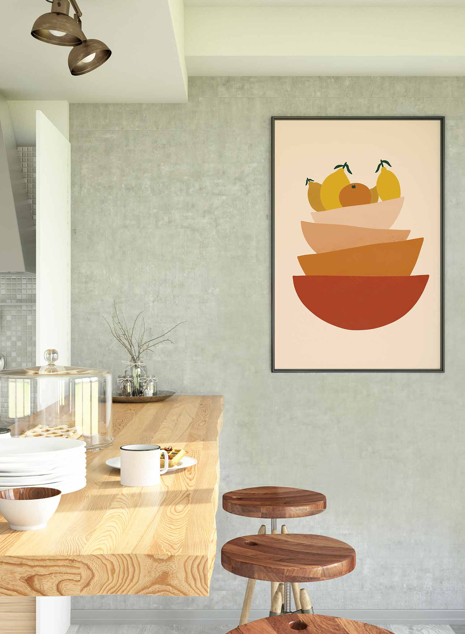 Stacked Snacks is a fruit illustration poster by Opposite Wall.