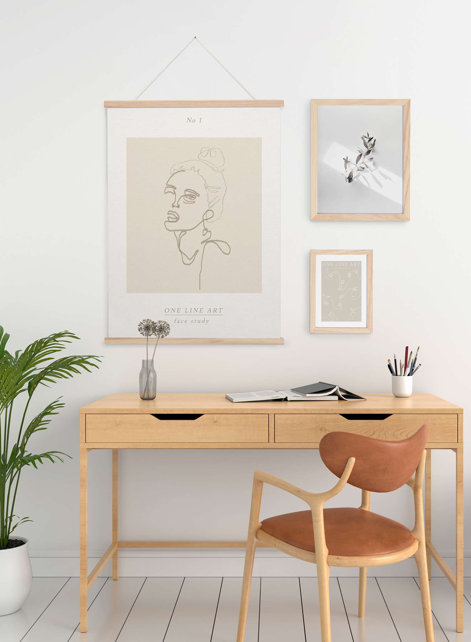 Wink is a line art illustration of a woman in a bun winking at the observer by Opposite Wall.