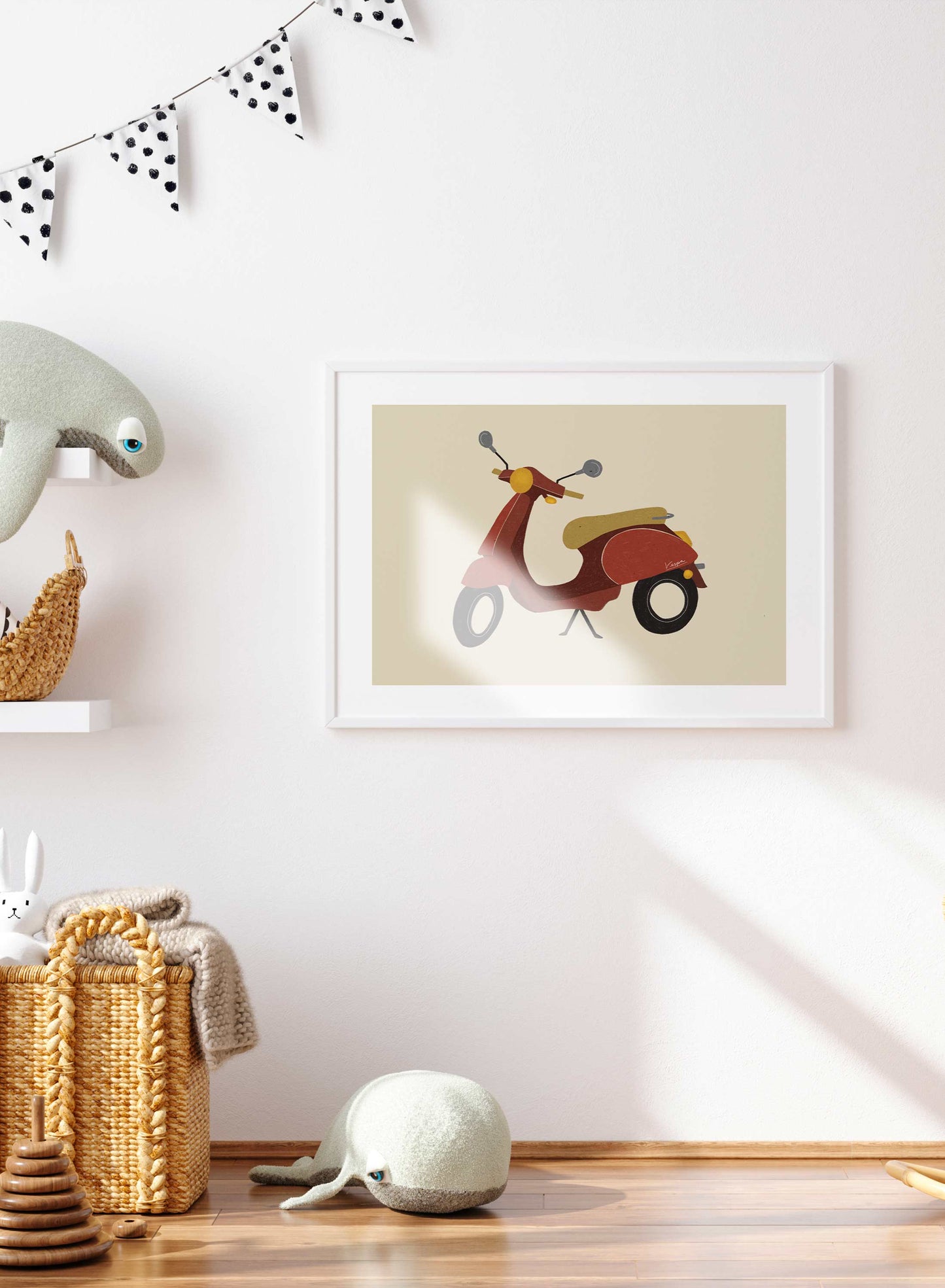 Vespa Illustration, Poster | Oppositewall.com