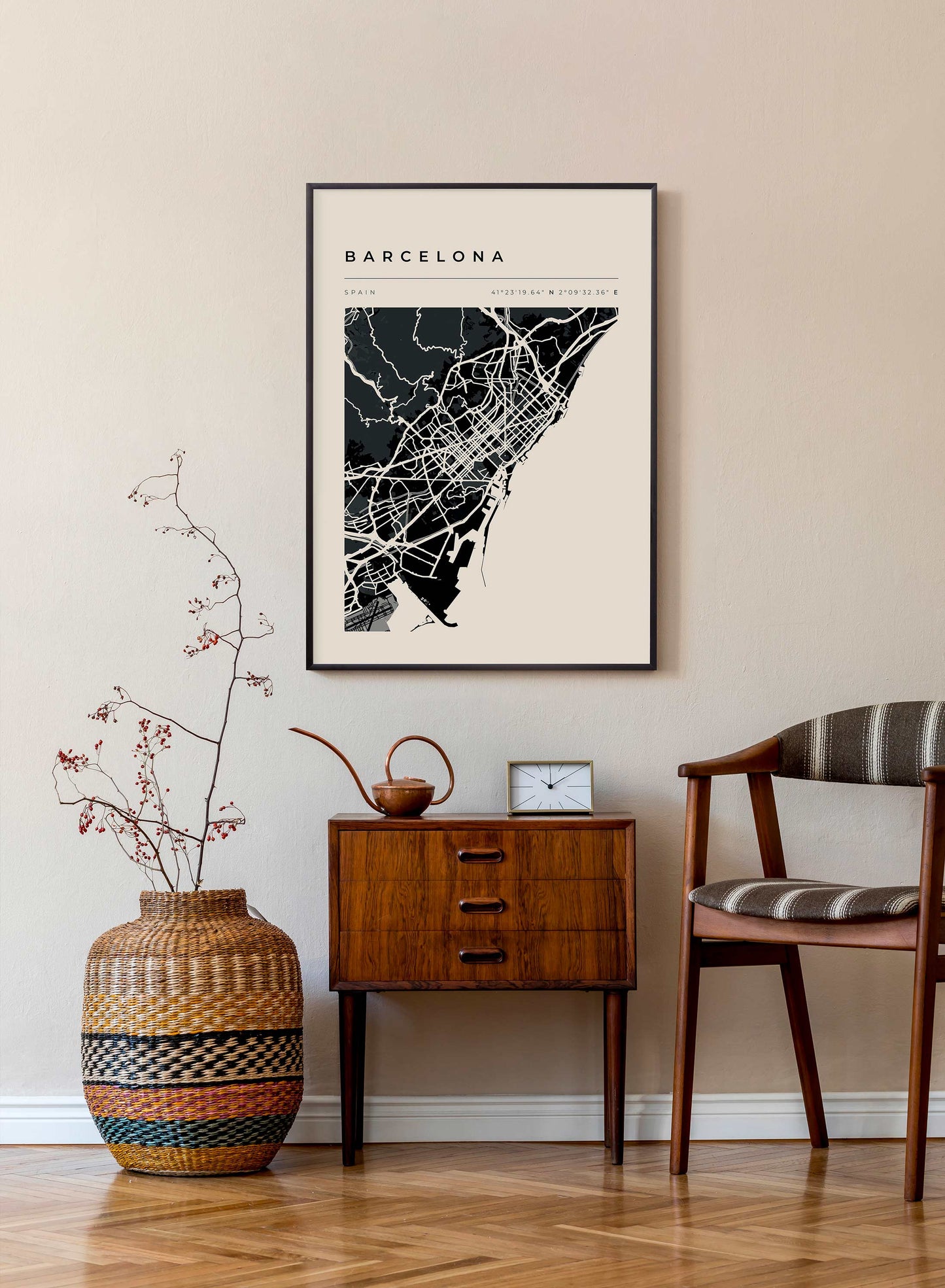 Barcelona Map, Poster | Oppositewall.com