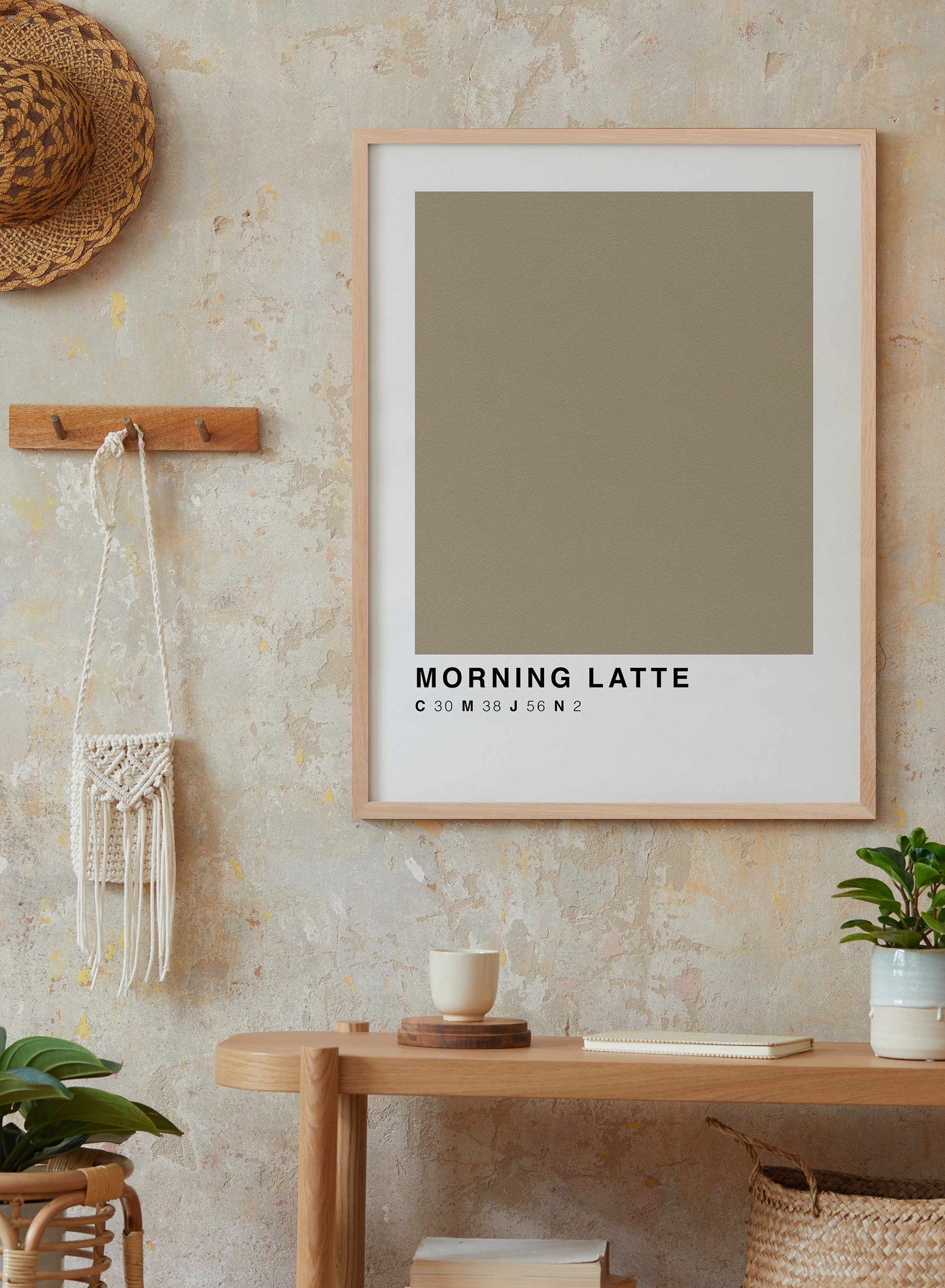 Latte graphic illustration with its CMYK color code, Poster | Oppositewall.com