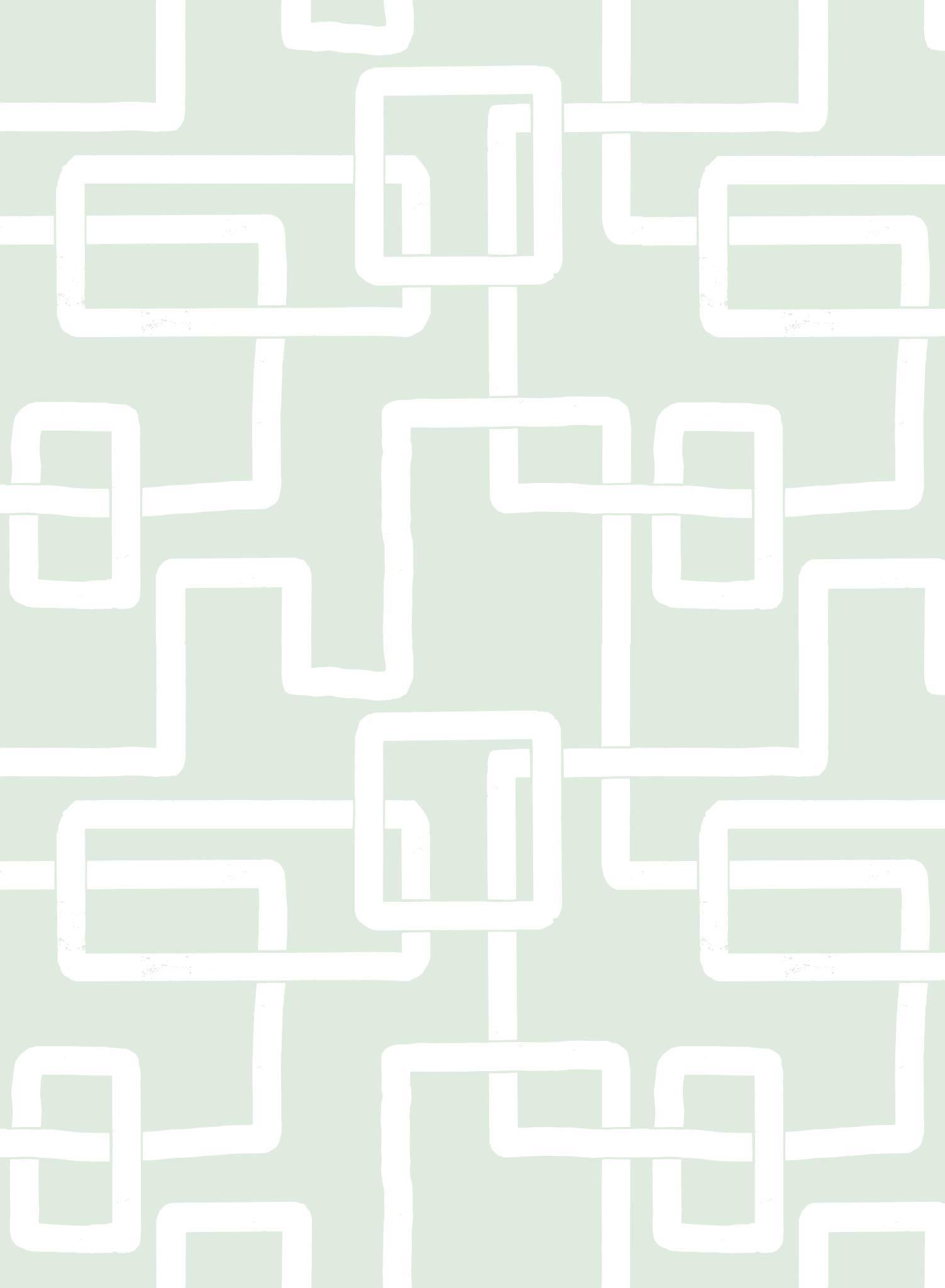 Imbroglio is a minimalist wallpaper by Opposite Wall of lines forming a path to resemble a maze.