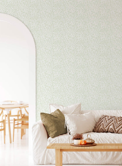 Mossy is a minimalist wallpaper by Opposite Wall of a pattern reminiscent of a moss mat in nature.