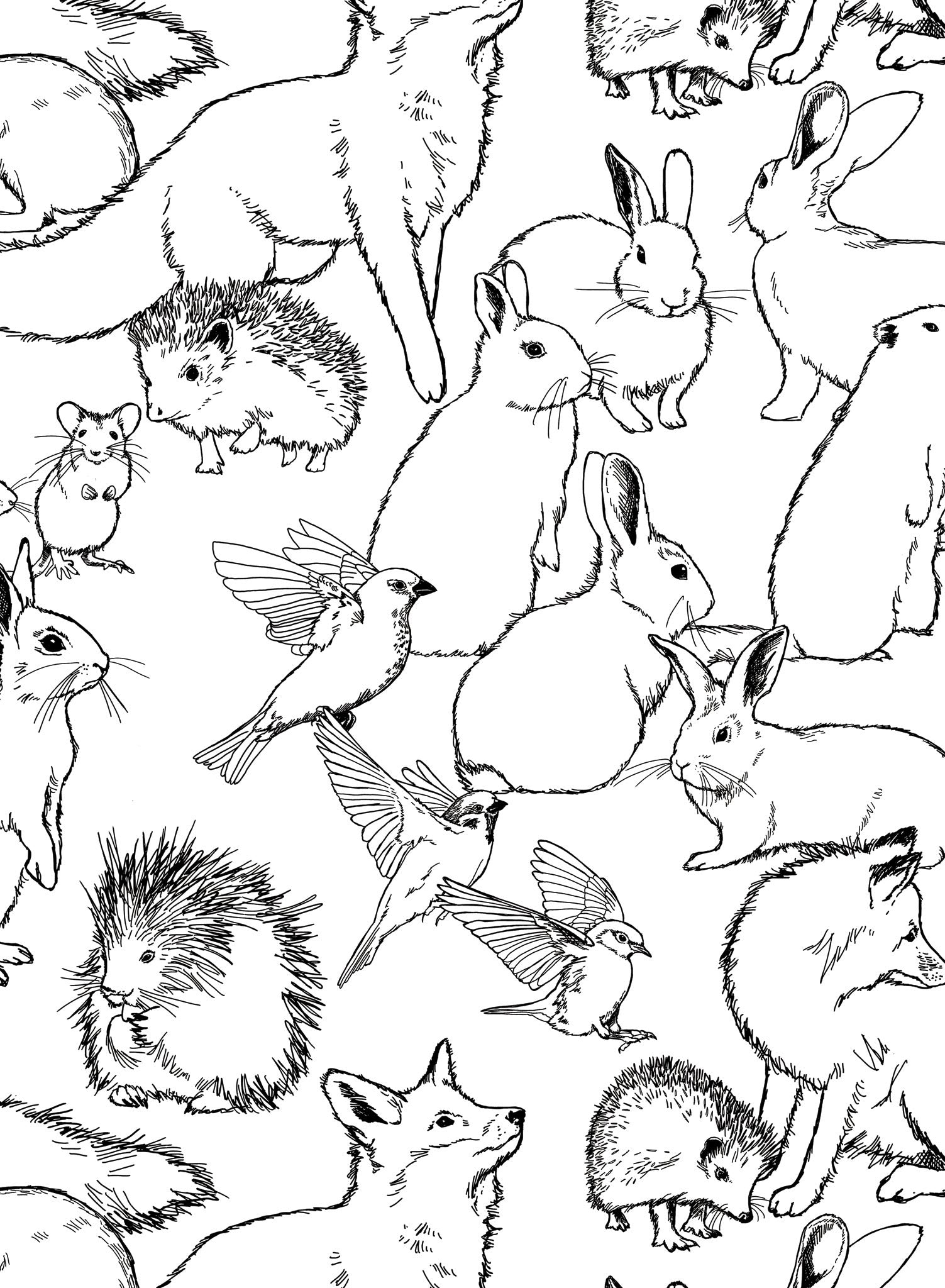 Hundred Acre Wood ia a Minimalist wallpaper by Opposite Wall of a small animals of the forest