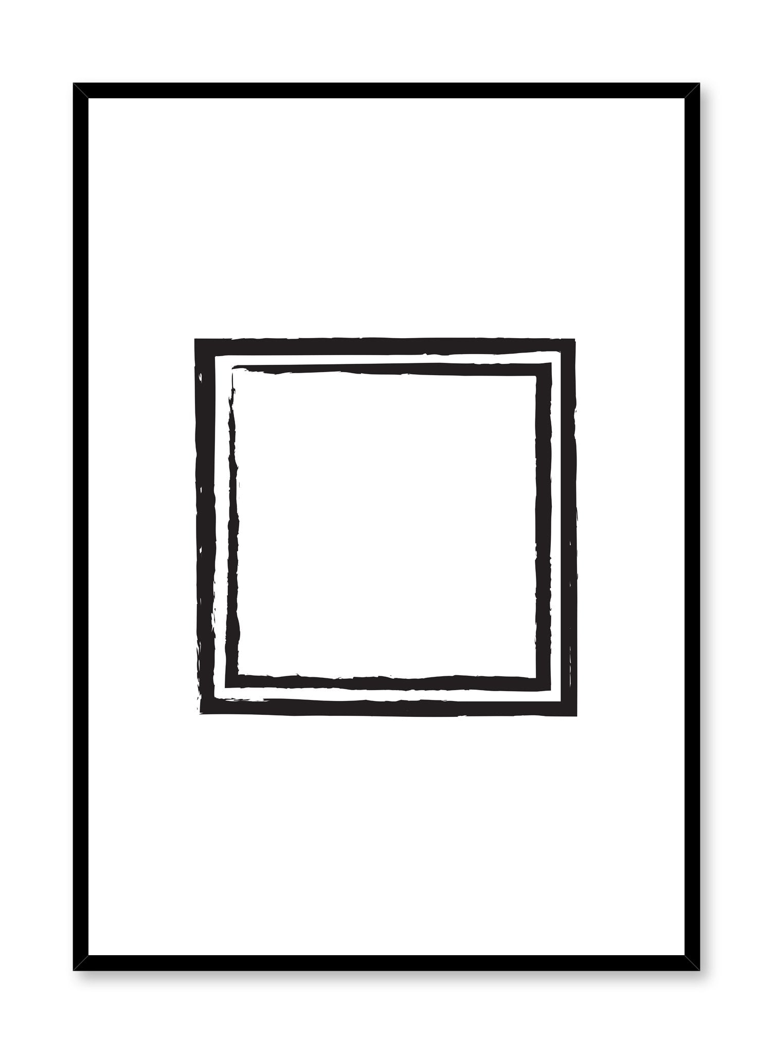 Modern minimalist poster by Opposite Wall with Black Square abstract geometric design