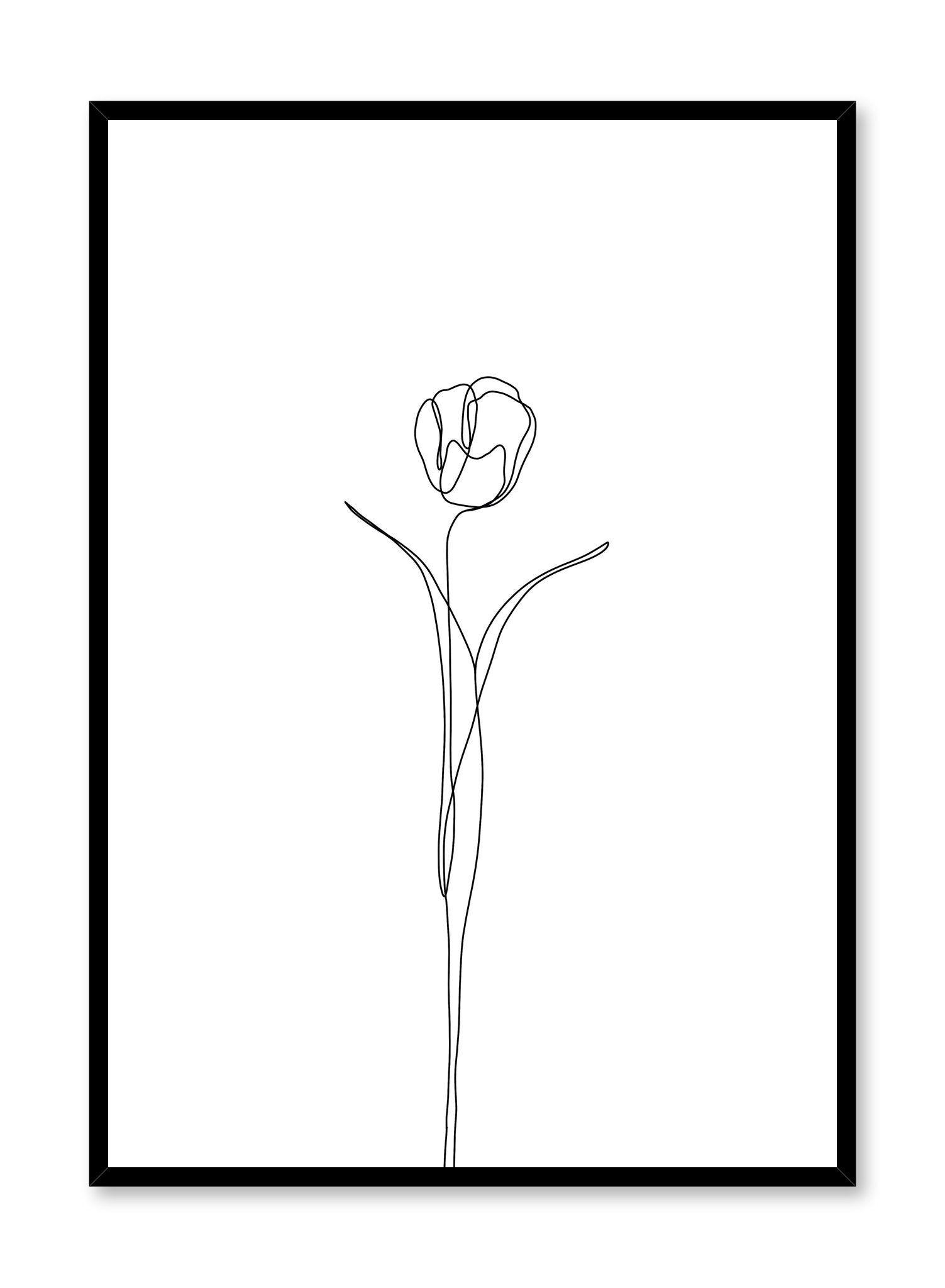 Modern minimalist poster by Opposite Wall with abstract illustration of Tulip