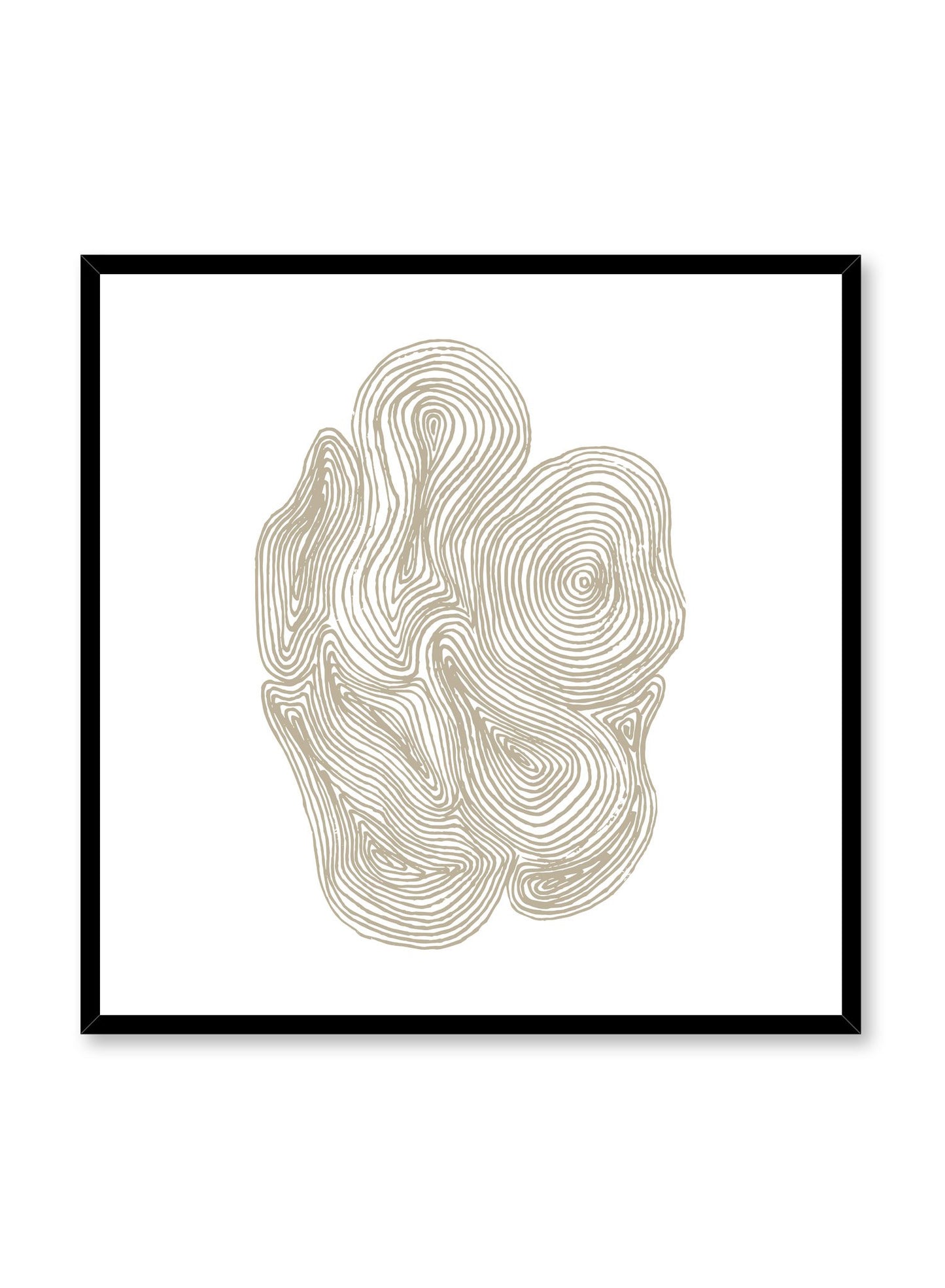 Scandinavian poster by Opposite Wall with hand-made art design with cluster of swirls design in square format