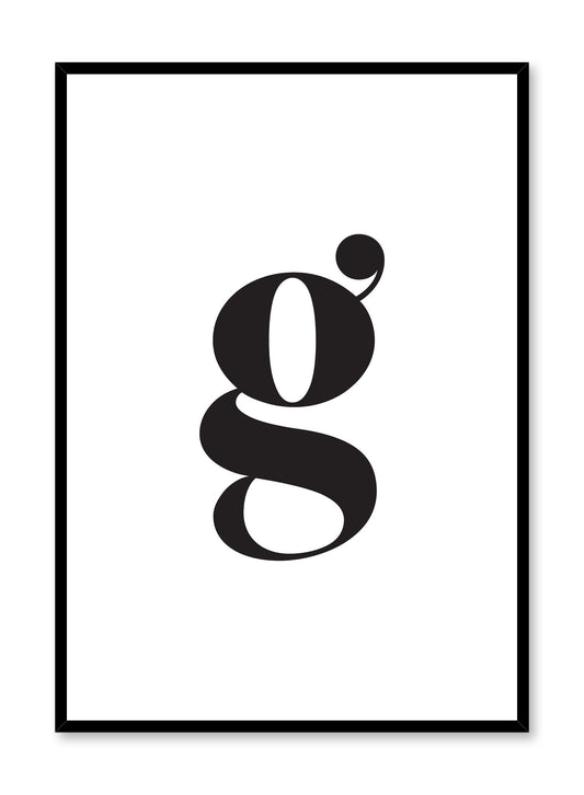 Letter G Scandinavian art print by Opposite Wall