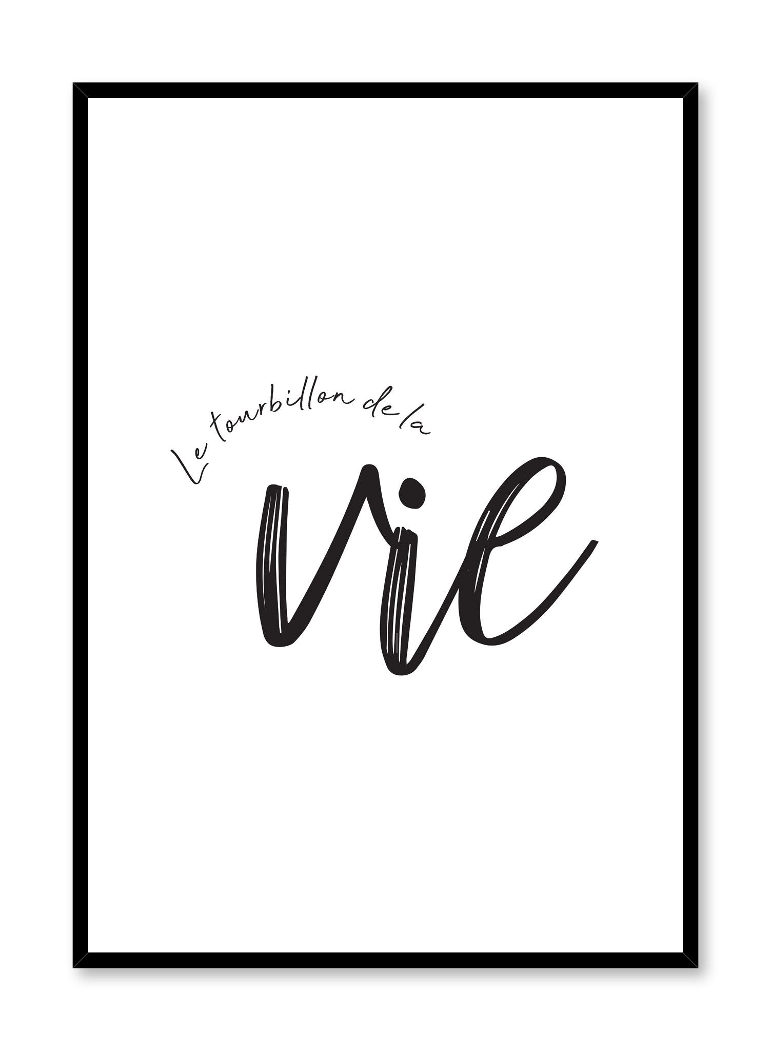 Le tourbillon de la vie minimalist art print by Opposite Wall