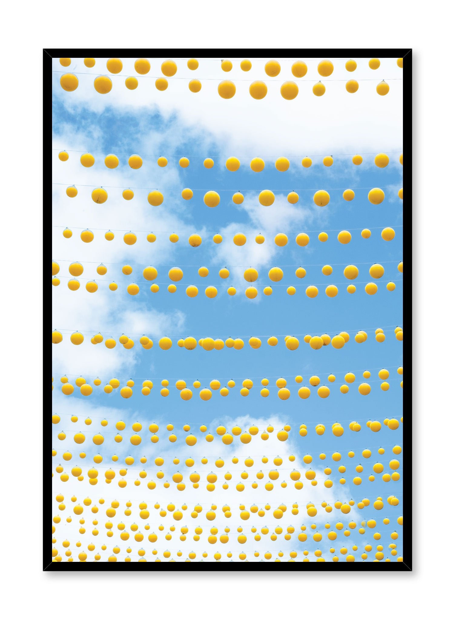 Minimalist design poster by Opposite Wall with canopy of ornament balls photography