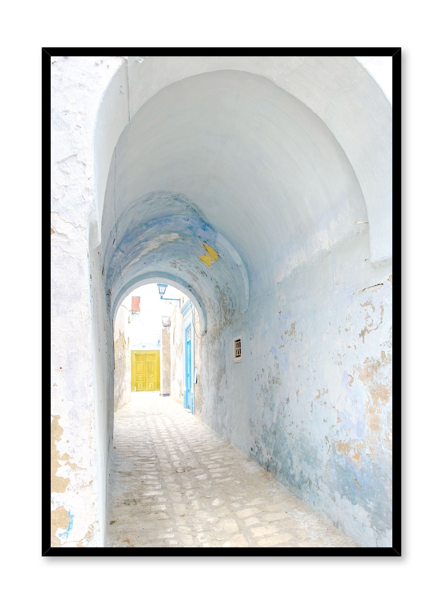 Minimalist design poster by Opposite Wall with photography of covered alleyway