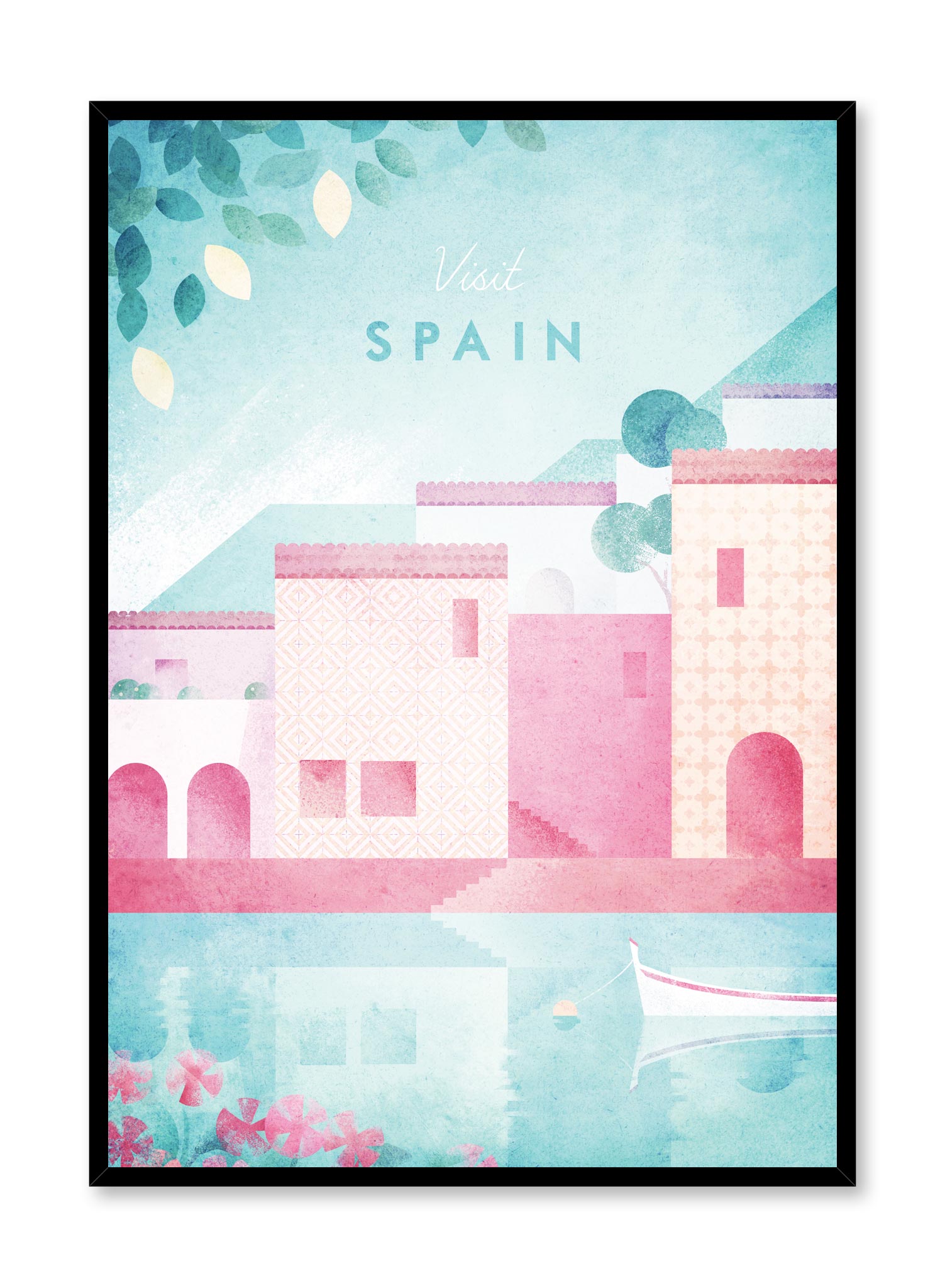 Modern minimalist travel poster by Opposite Wall with illustration of Spain