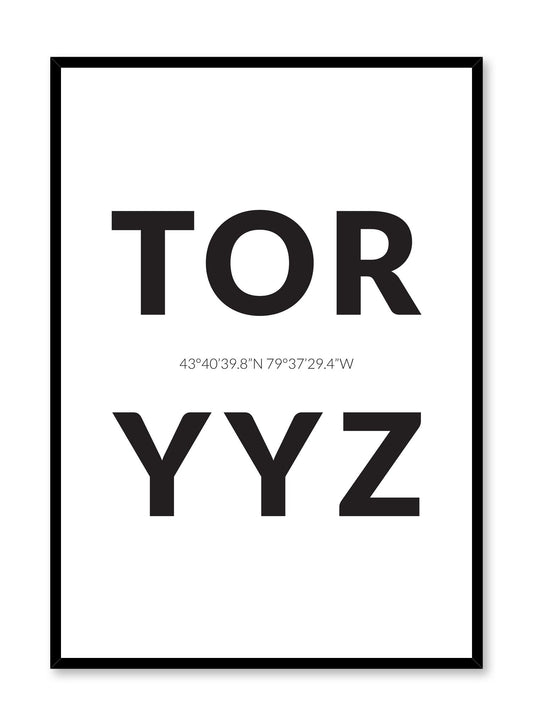 Minimalist design poster by Opposite Wall with airport code Toronto YYZ