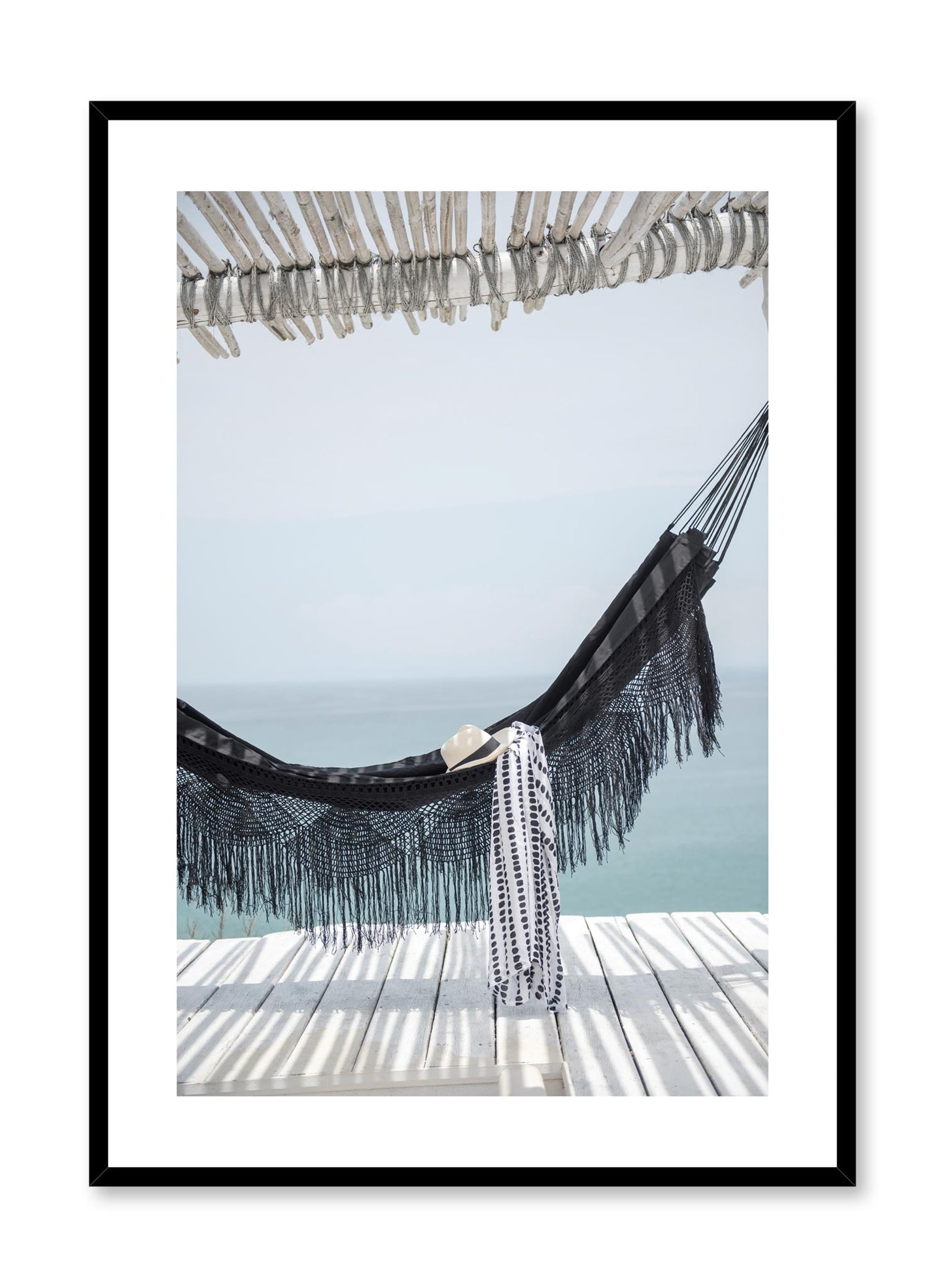 Minimalist design photography poster of Seaside Hammock by Love Warriors Creative Studio - Buy at Opposite Wall