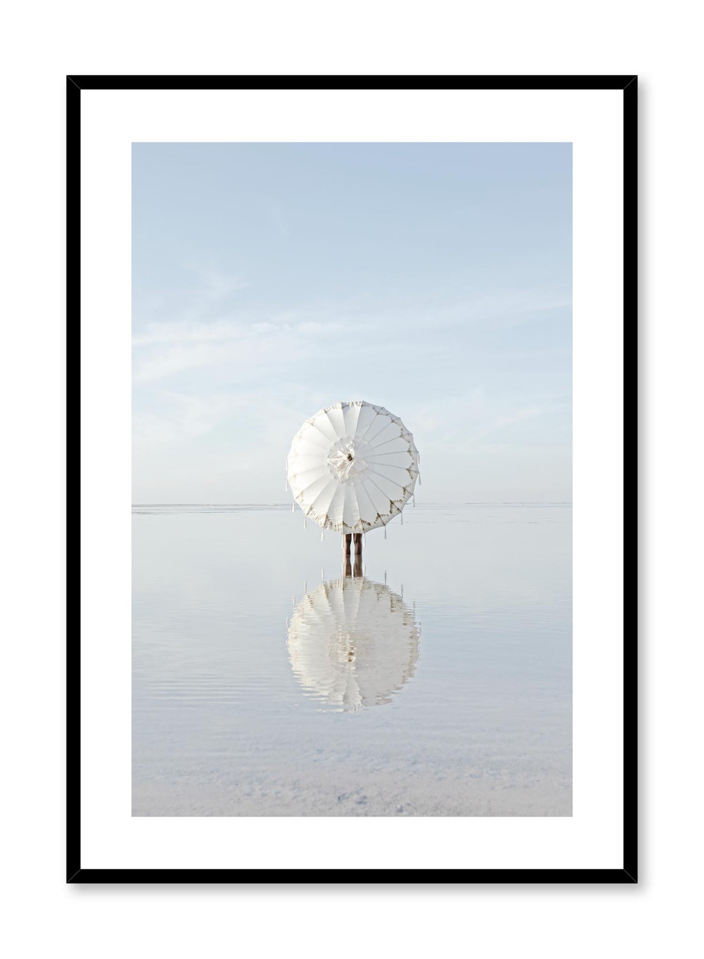 Minimalist design photography poster of Umbrella's Reflection by Love Warriors Creative Studio - Buy at Opposite Wall