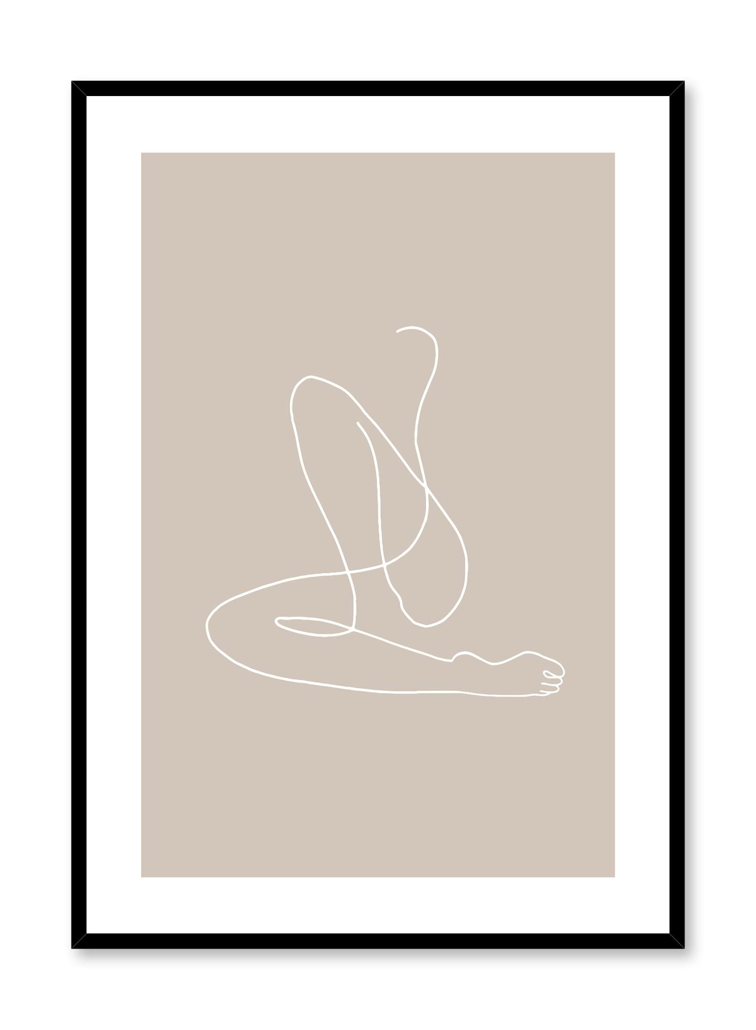 Modern minimalist poster by Opposite Wall with abstract illustration of Flow with beige background