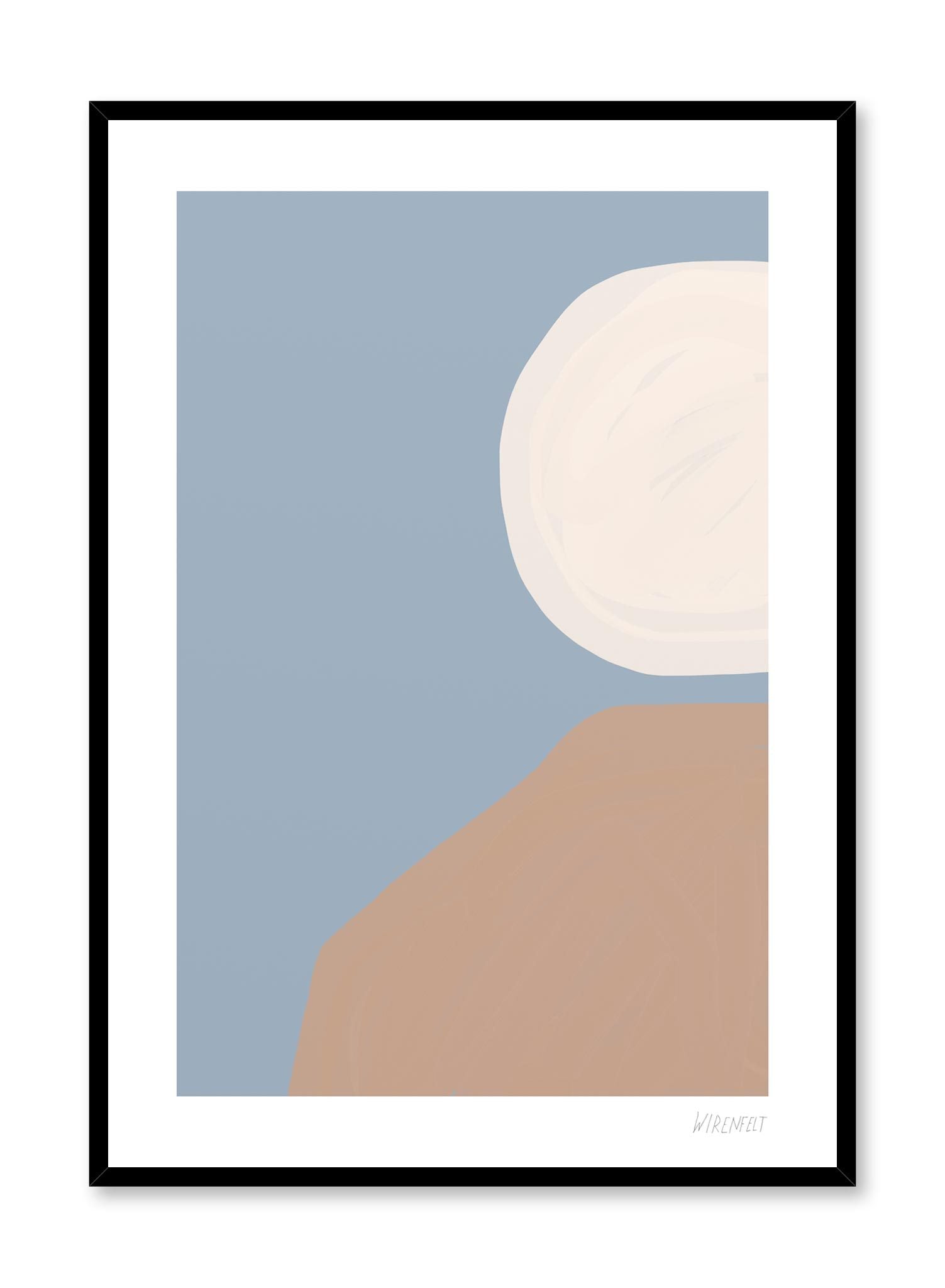 Modern minimalist poster by Opposite Wall with abstract paint design Tranquiity