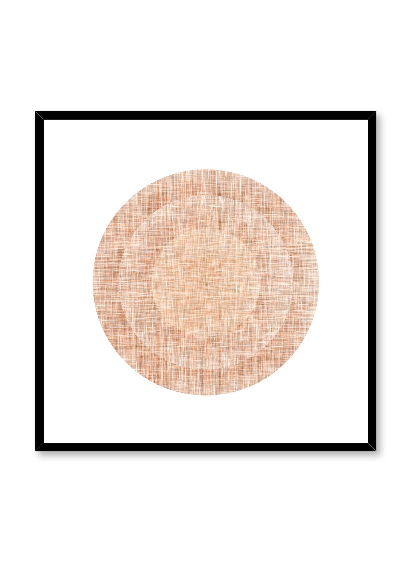 Minimalist design poster by Opposite Wall with abstract orange circles in target shape