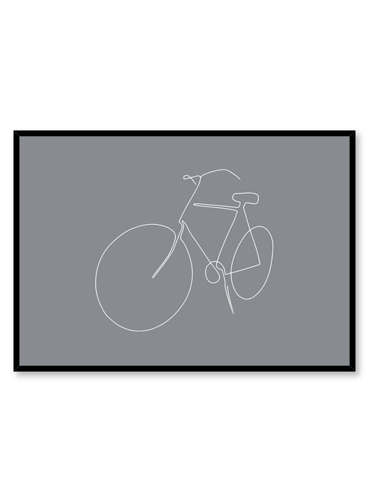 Modern minimalist poster by Opposite Wall with abstract illustration of Fresh Start with gray blue bacKground