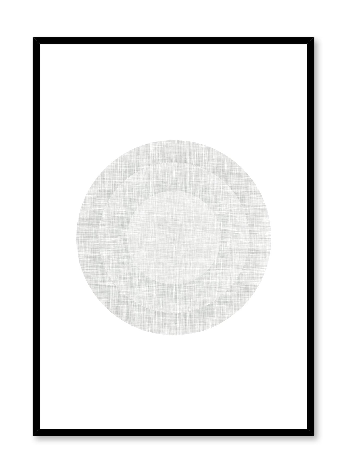 Minimalist design poster by Opposite Wall with abstract grey circles in target shape