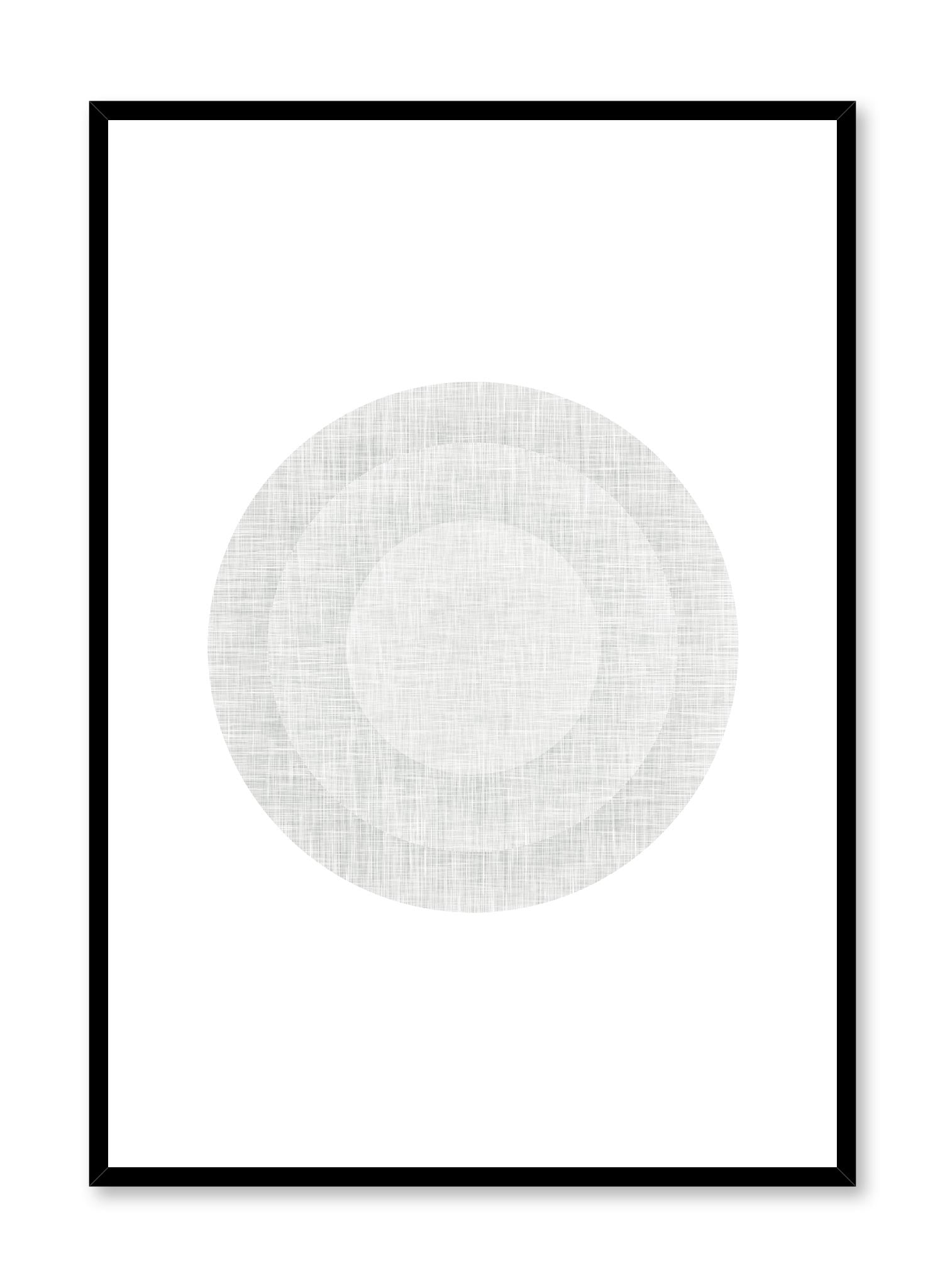 Minimalist design poster by Opposite Wall with abstract grey circles in target shape