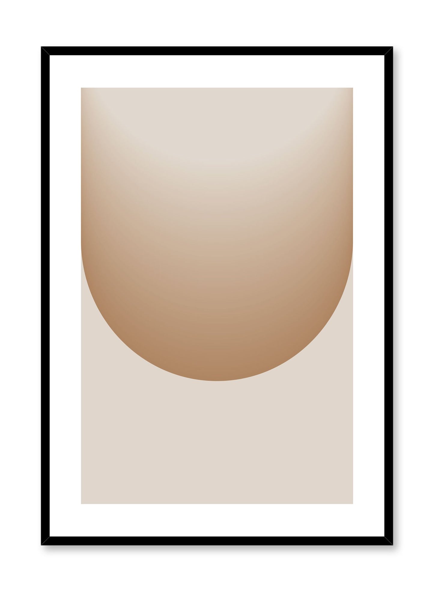 Minimalist design poster by Opposite Wall with Wake Me Up abstract graphic design of coloured half circle in orange