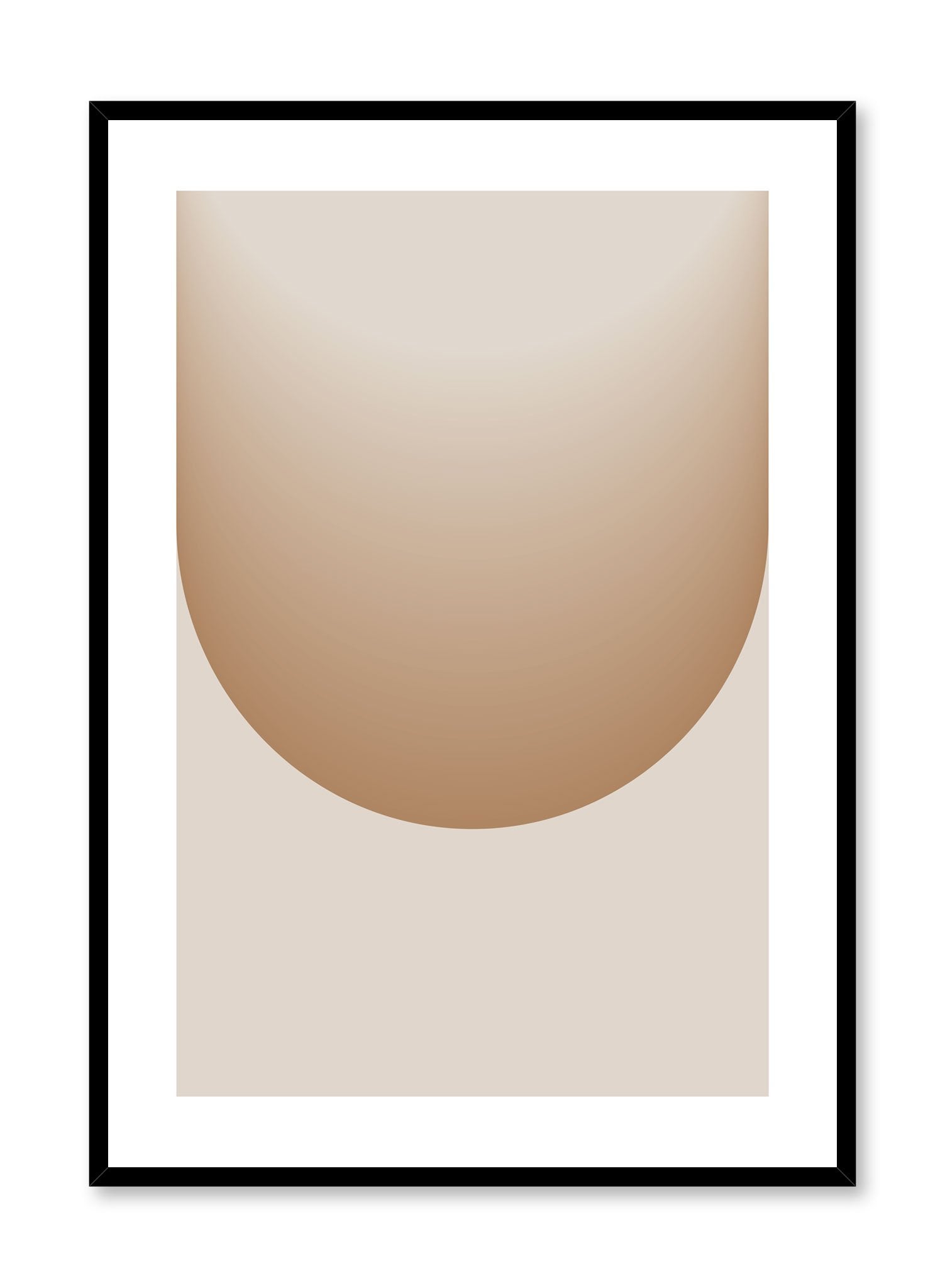 Minimalist design poster by Opposite Wall with Wake Me Up abstract graphic design of coloured half circle in orange