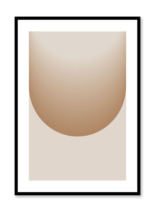 Minimalist design poster by Opposite Wall with Wake Me Up abstract graphic design of coloured half circle in orange